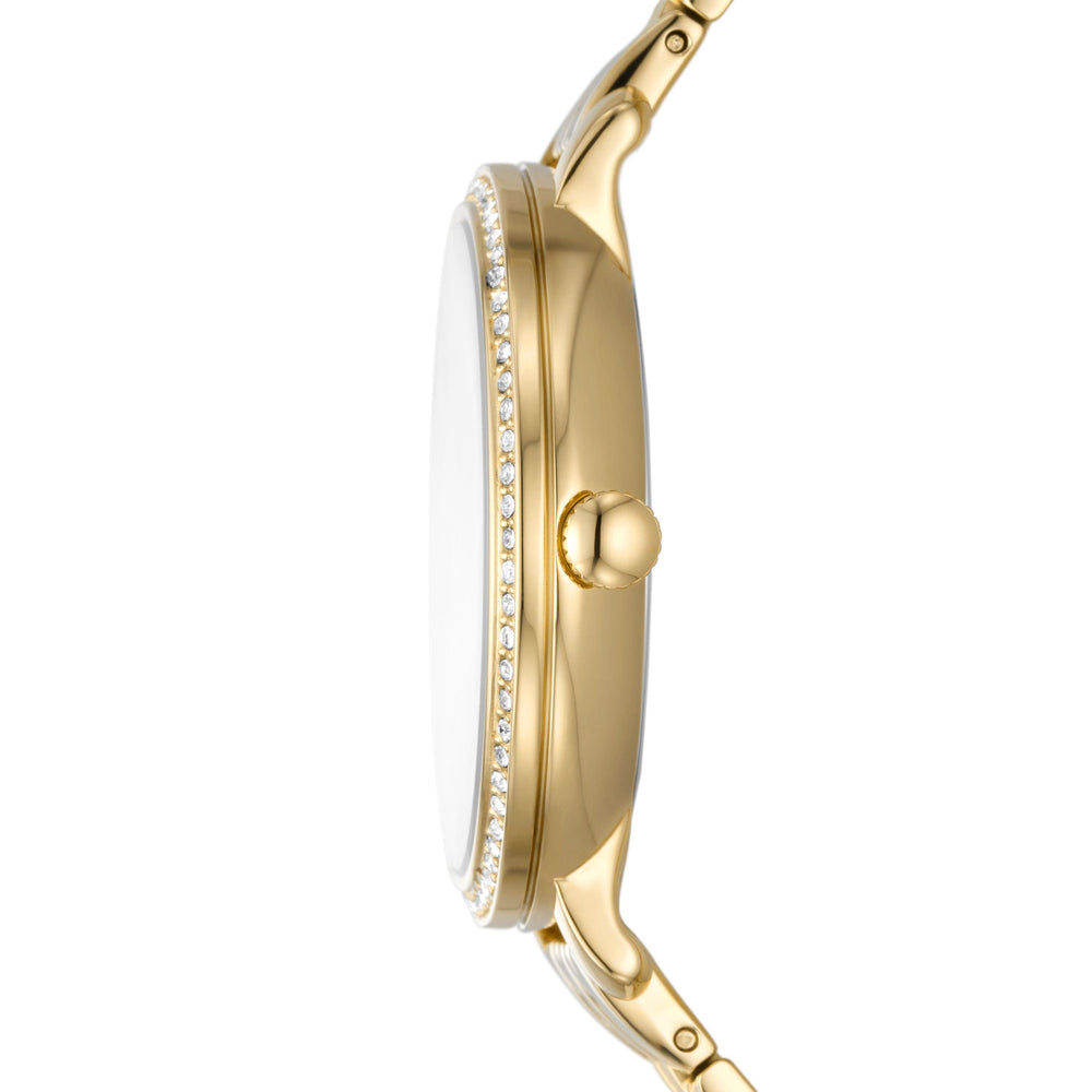Fossil orologio multifunzione Jacqueline con fasi solari e lunari con bracciale in acciaio color oro ES5167 - Capodagli 1937