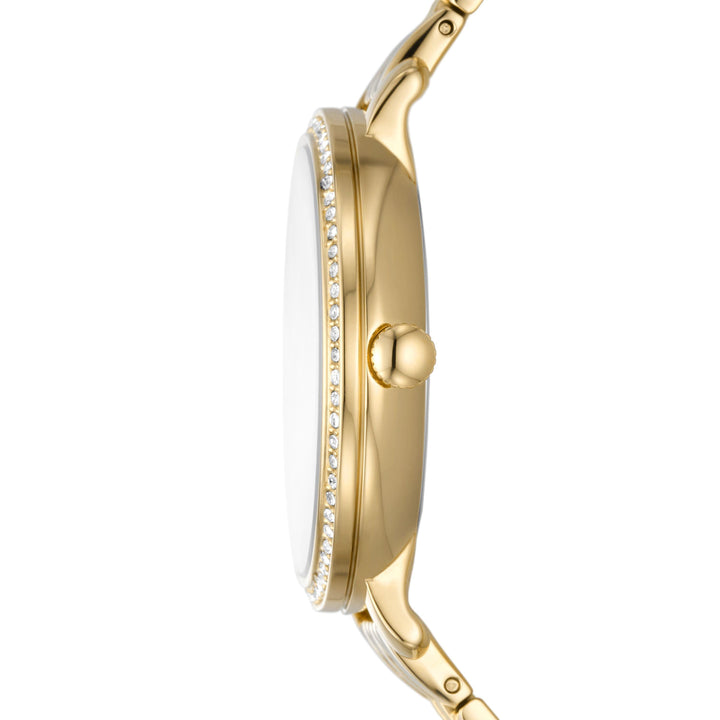 Fossil orologio multifunzione Jacqueline con fasi solari e lunari con bracciale in acciaio color oro ES5167 - Capodagli 1937