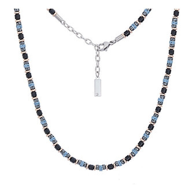 Comets Divine Gift Halsketten- und Armbandset aus Stahl, Hämatit, Lavastein und Diamant KITGVSFERE