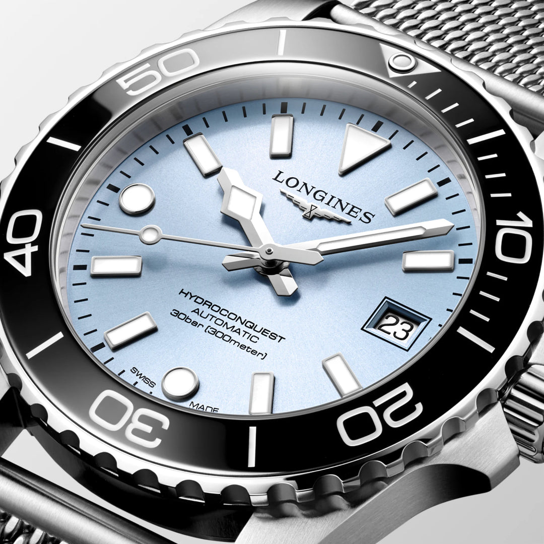 Longines Hydroconquest ur 39mm blå automatisk stål L3.779.4.99.6