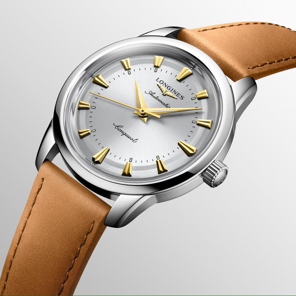 Longines orologio Conquest Heritage 40mm argento automatico acciaio L1.650.4.72.2 - Capodagli 1937