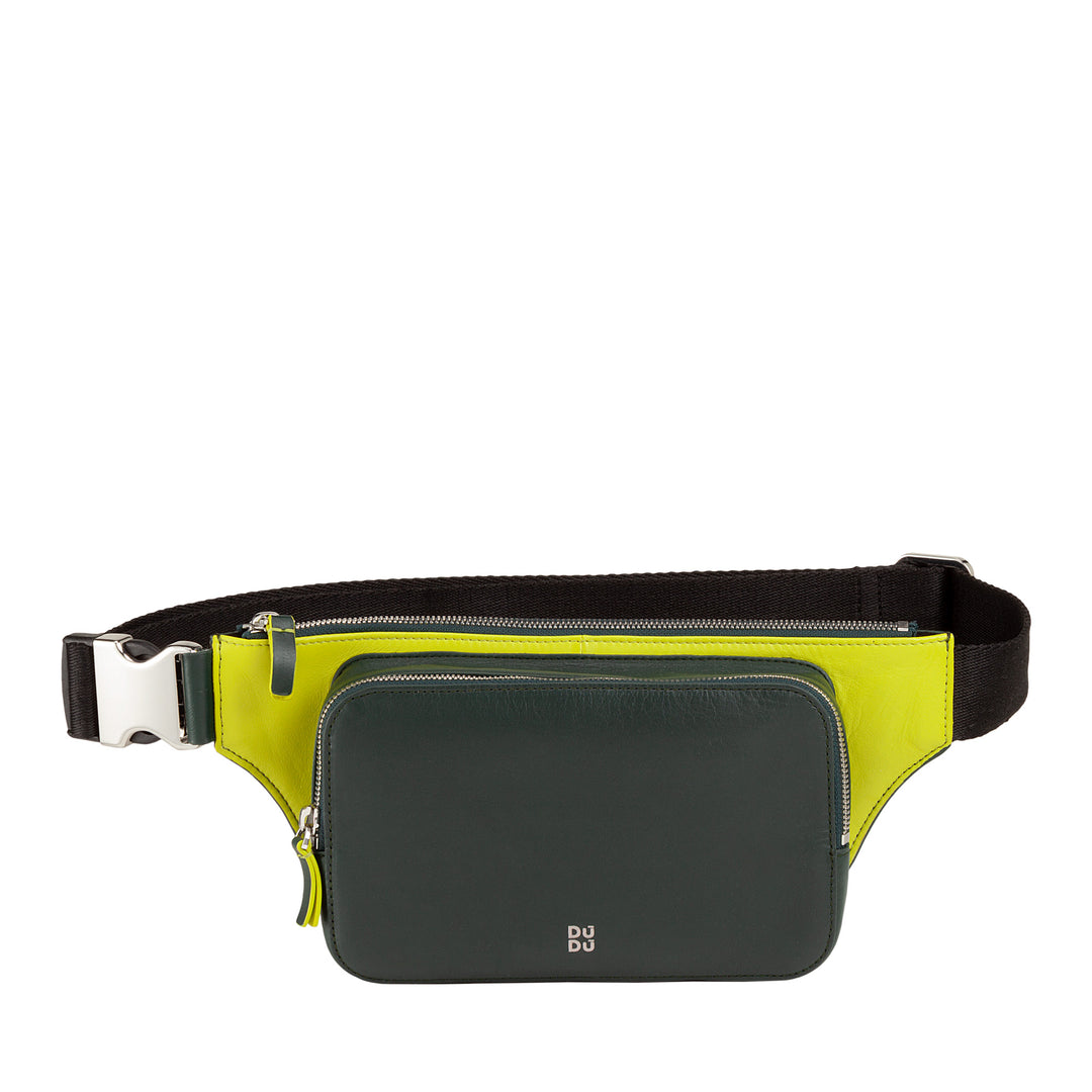 Dudu Marsupio Man in Colored Leather, Elegant Marsupies med rejser til rejser med Pute Coble Coble Smartphone