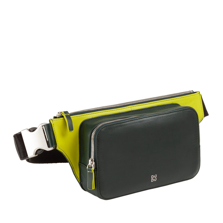 Dudu Marsupio Man in Colored Leather, Elegant Marsupies med rejser til rejser med Pute Coble Coble Smartphone