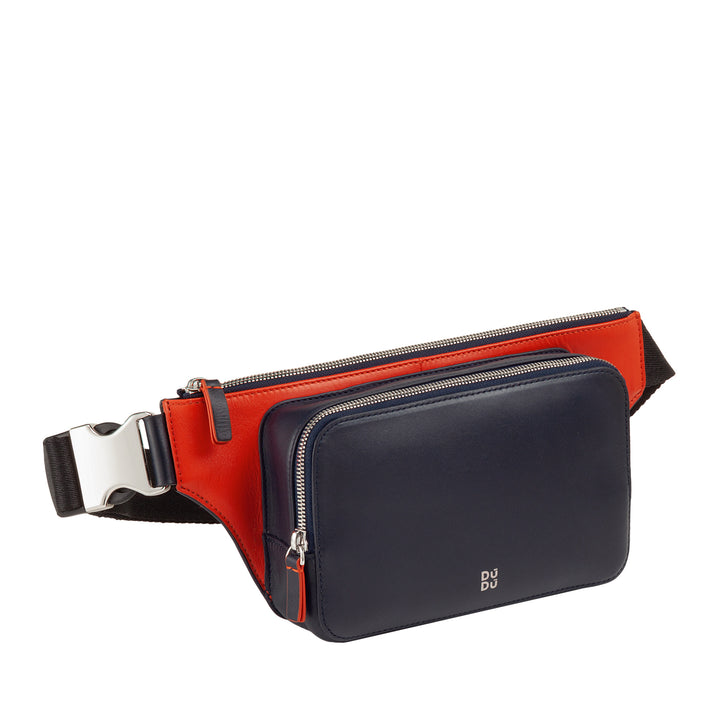 Dudu Marsupio Man in Colored Leather, Elegant Marsupies med rejser til rejser med Pute Coble Coble Smartphone