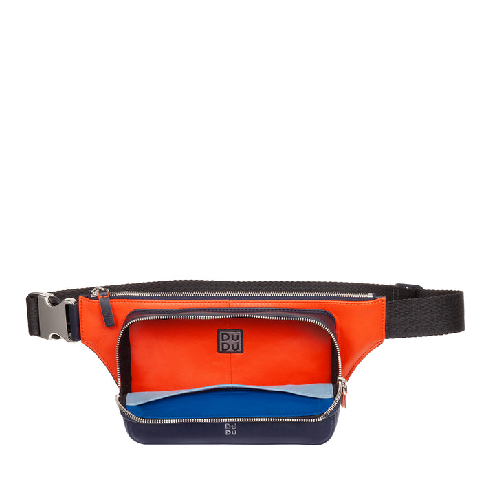 Dudu Marsupio Man in Colored Leather, Elegant Marsupies med rejser til rejser med Pute Coble Coble Smartphone