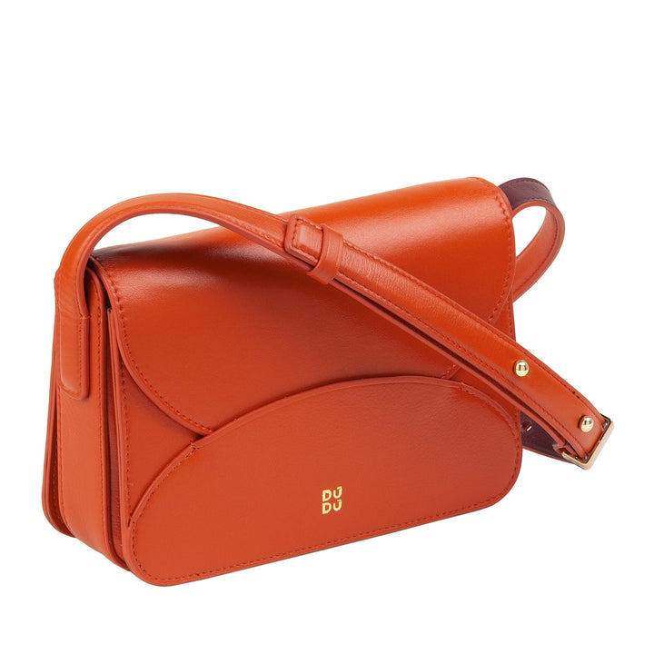 DUDU Mini læder skuldertaske til kvinder - lille elegant crossbody dametaske med justerbar skulderrem, kompakt, kuvert