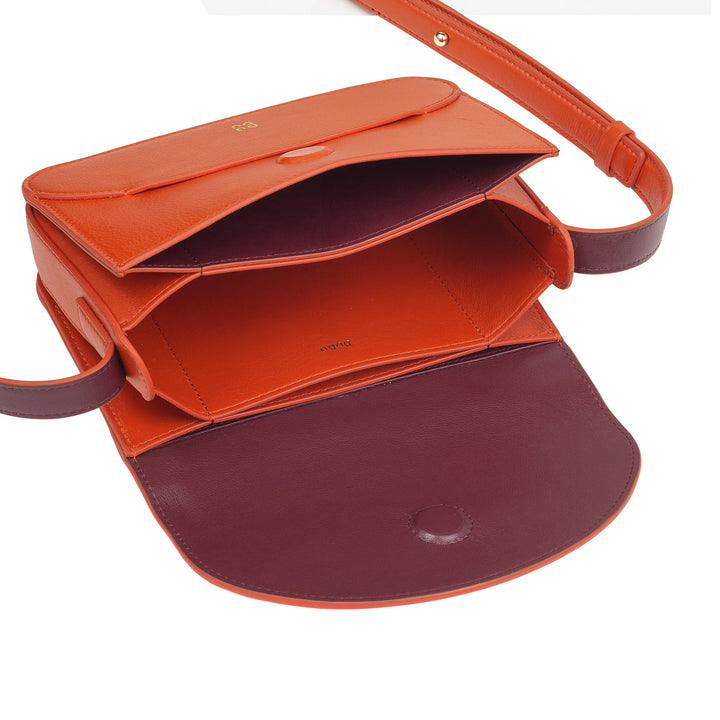 DUDU Mini læder skuldertaske til kvinder - lille elegant crossbody dametaske med justerbar skulderrem, kompakt, kuvert