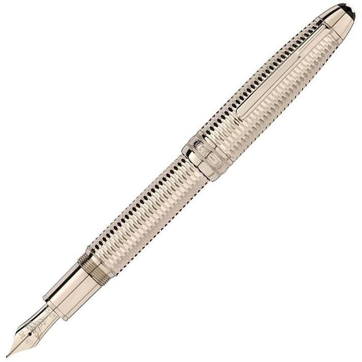 Montblanc penna stilografica Meisterstück Geometry Solitaire LeGrand finitura oro distintivo punta M 118101 - Capodagli 1937