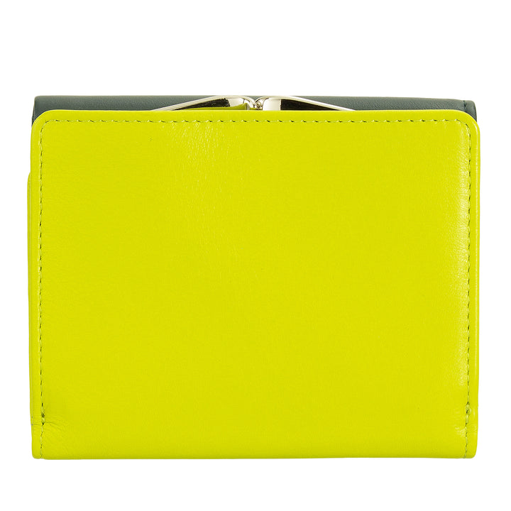 DUDU WOMEN SMALL IN RFID WOMEN'S LEATHER WITH ACCAMONE CLIC CLAC COMPACT 6 CARD CARD CARD