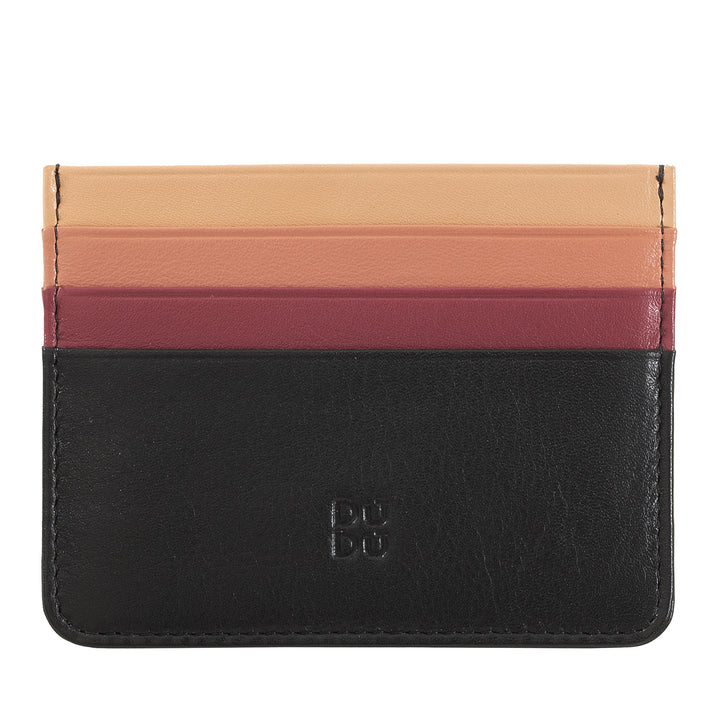 Colored credit cards in Nappa Leather 6 Dudu pockets