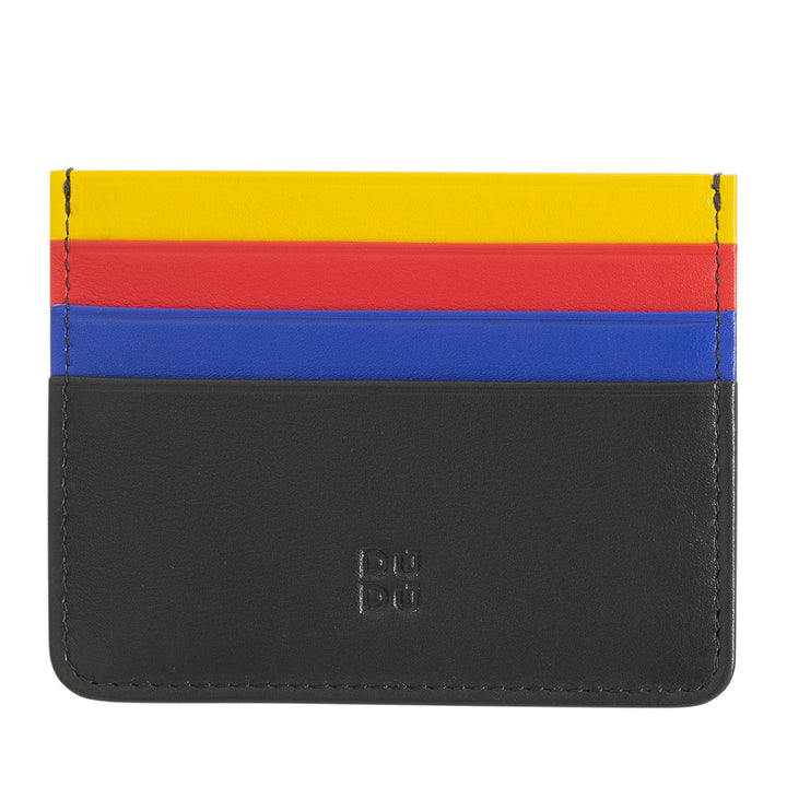 Colored credit cards in Nappa Leather 6 Dudu pockets