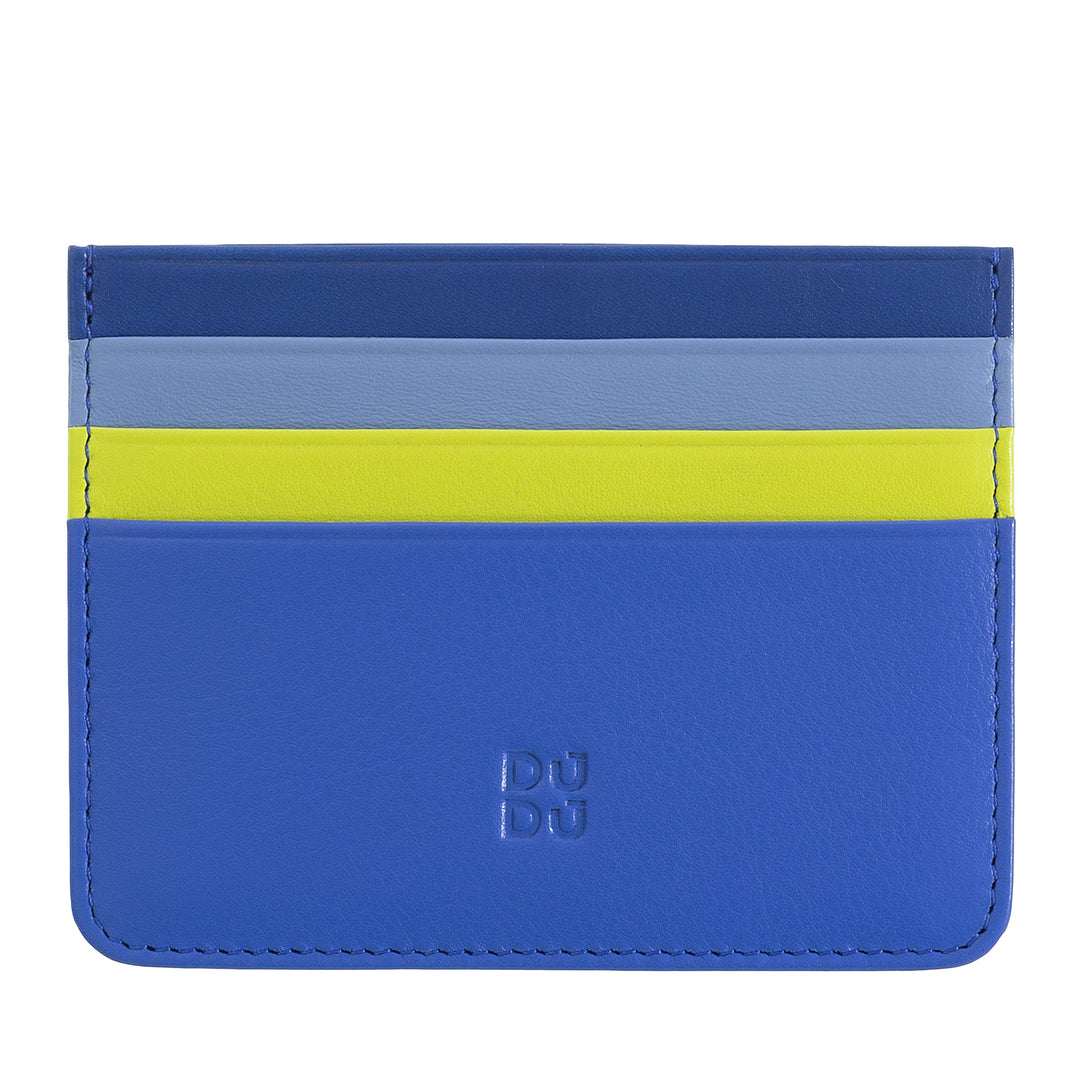 Colored credit cards in Nappa Leather 6 Dudu pockets