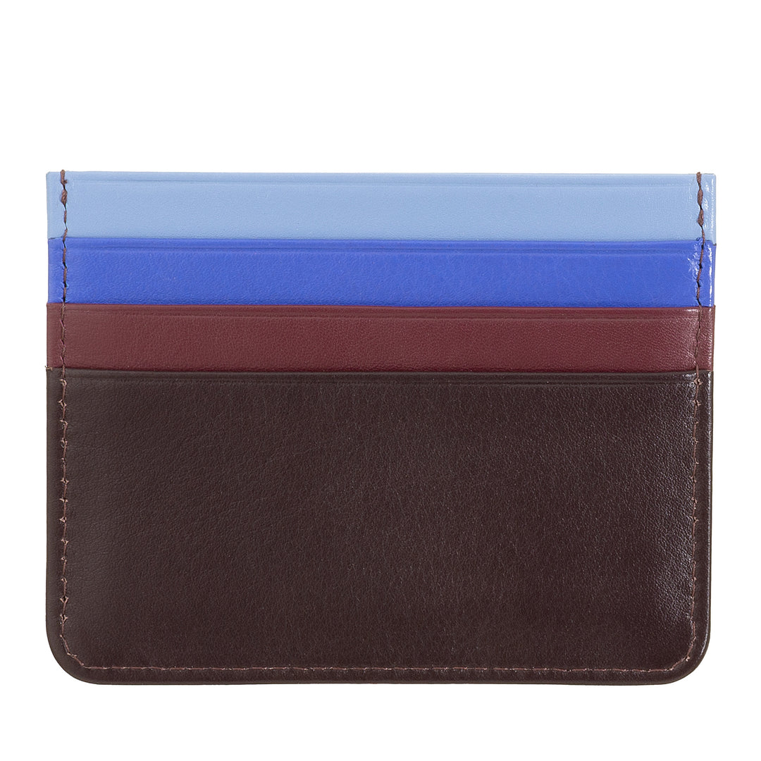 Colored credit cards in Nappa Leather 6 Dudu pockets