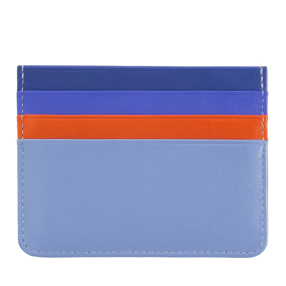 Colored credit cards in Nappa Leather 6 Dudu pockets