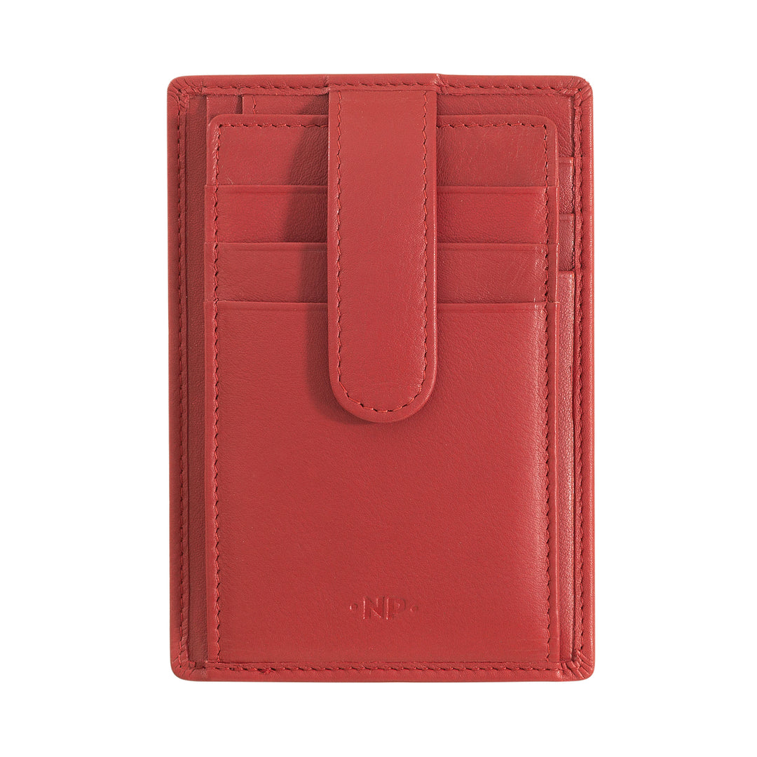 Nuvola Leather Holding Cards Men's Man Slim In Nappa Leather Leather med knaplukning