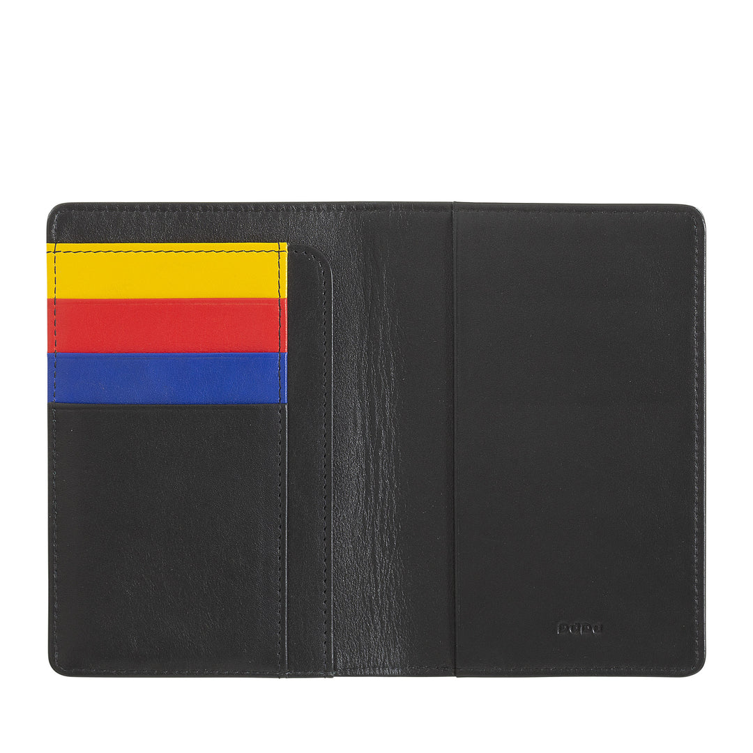 DUDU brings passport leather and credit cards RFID Multicolor