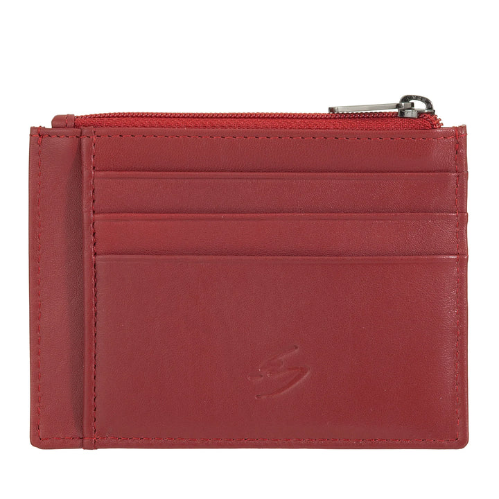 Nuvola Pelle Sleeve Wallet Pocket Kreditkartenetui aus Leder – Schlanke Herren-Geldbörse mit Reißverschluss
