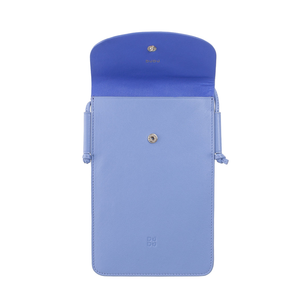 DUDU Case Case Cell Coll Leather Neck, Smartphone holder Case up to 6.7 inches with button, adjustable shoulder strap, thin design