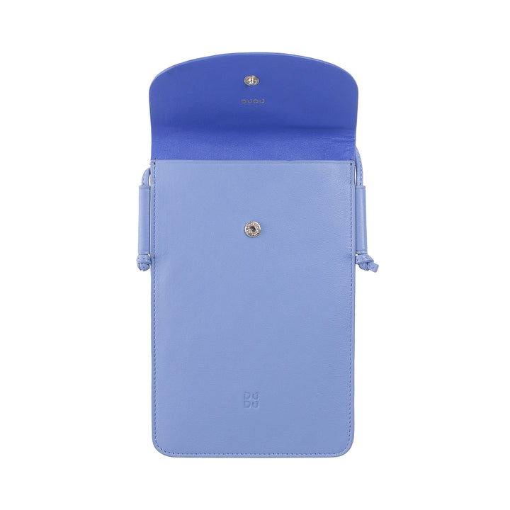 DUDU Case Case Cell Coll Leather Neck, Smartphone holder Case up to 6.7 inches with button, adjustable shoulder strap, thin design