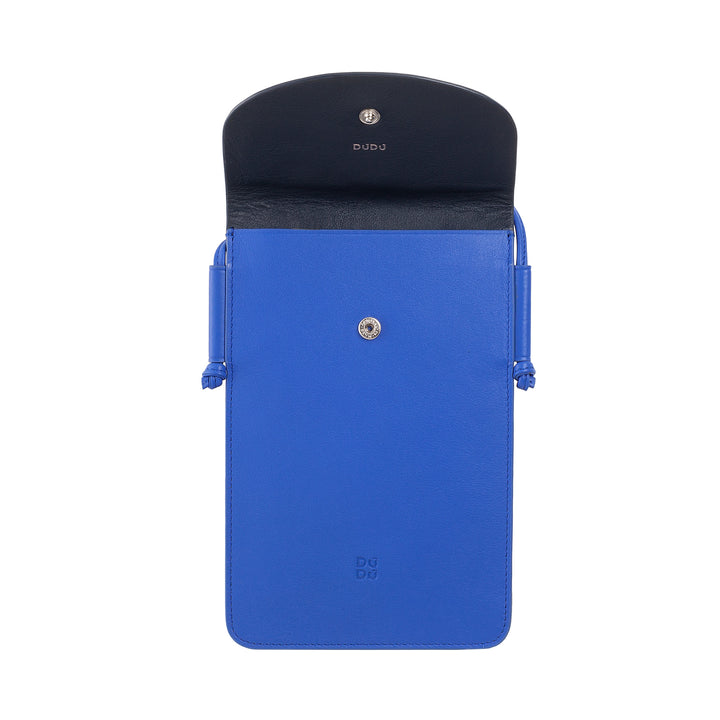 DUDU Case Case Cell Coll Leather Neck, Smartphone holder Case up to 6.7 inches with button, adjustable shoulder strap, thin design