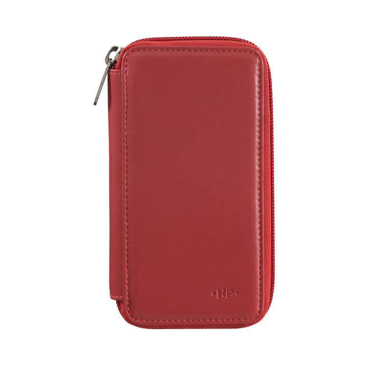 Nuvola Leather Keychain Man Woman with 8 Hooks In Leather Hinges with 4 Credit Card Cards And Zip Around