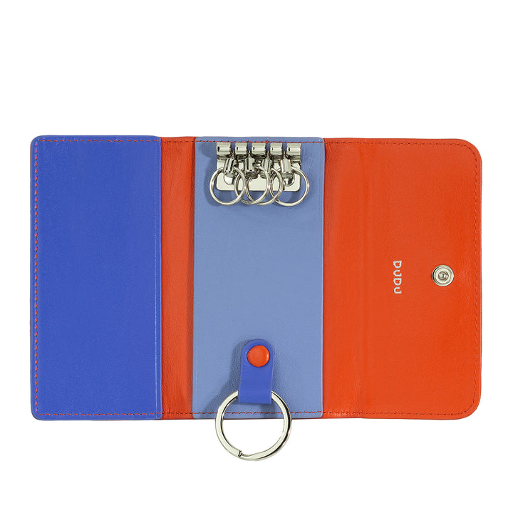 DUDUCCI CASTCCHIANCI IN COLORED LEATHER WITH 5 AUTO HOUSE Rings, Minimal Design, with button