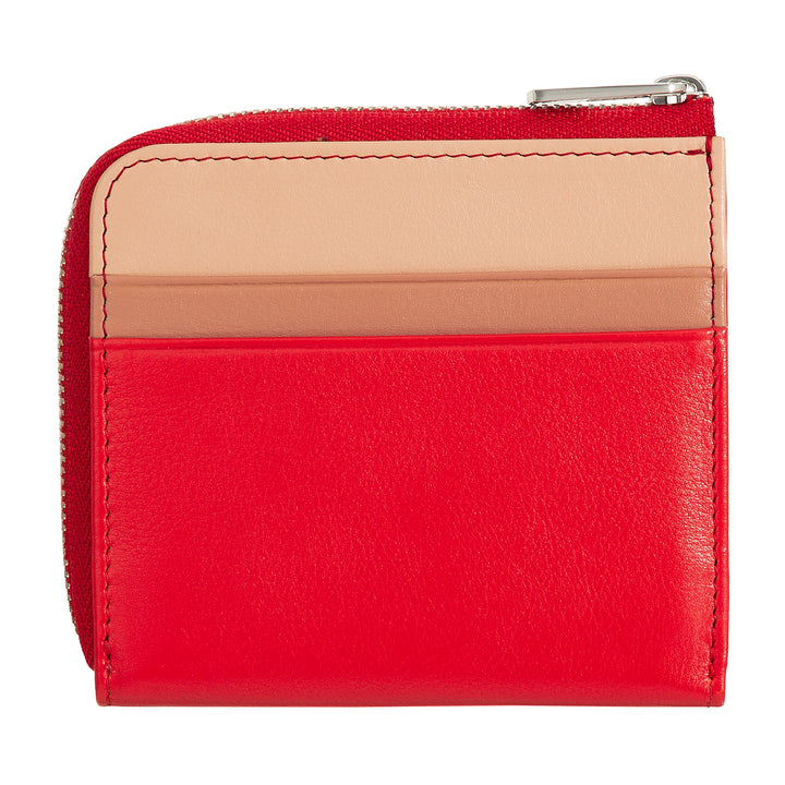 DUDU Men's Leather Wallet with Kear, Compact Small Women's Wallet, External Zip, Coins and Card Cards