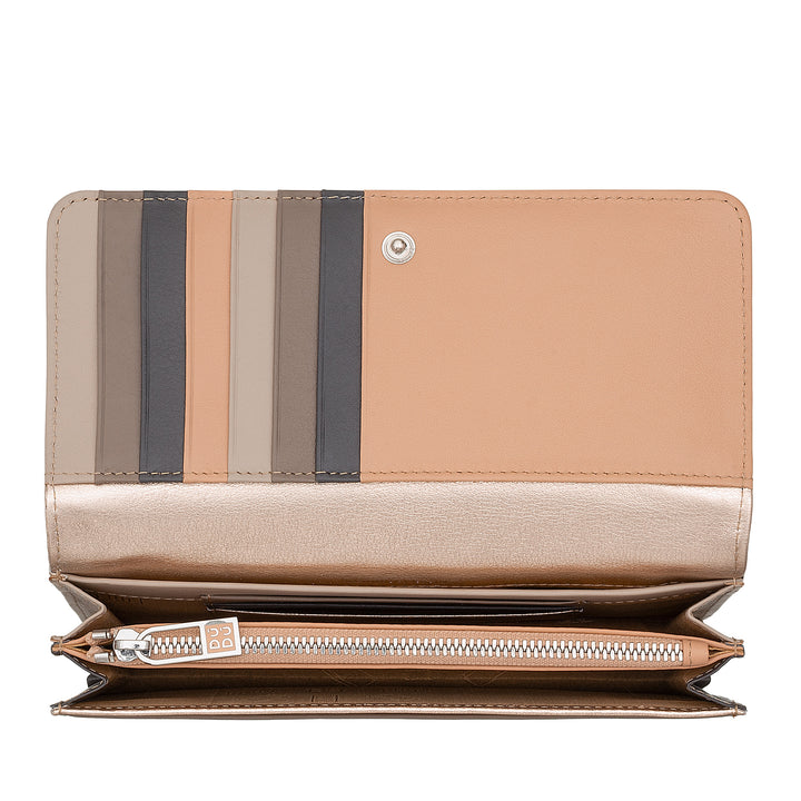 Dudu World World Women in Multicolor Soft Leather RFID Pun