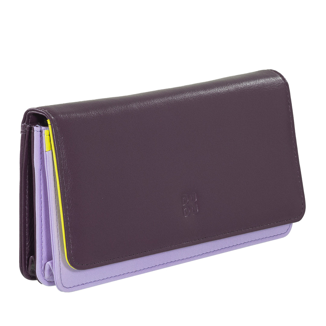 DUDU WORLD WORLD WOMEN IN MULTICOLOR SOFT LEATHER RFID PUN