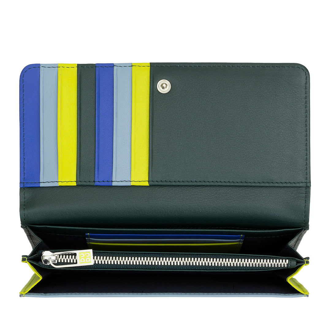 DUDU WORLD WORLD WOMEN IN MULTICOLOR SOFT LEATHER RFID PUN