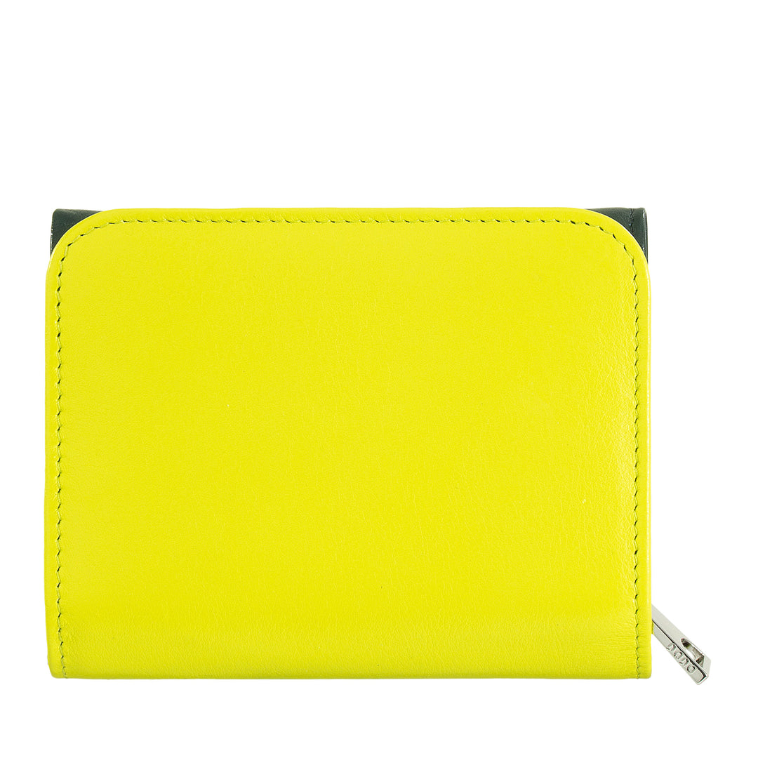 DUDU Women's Small RFID Multicolor Leather Wallet