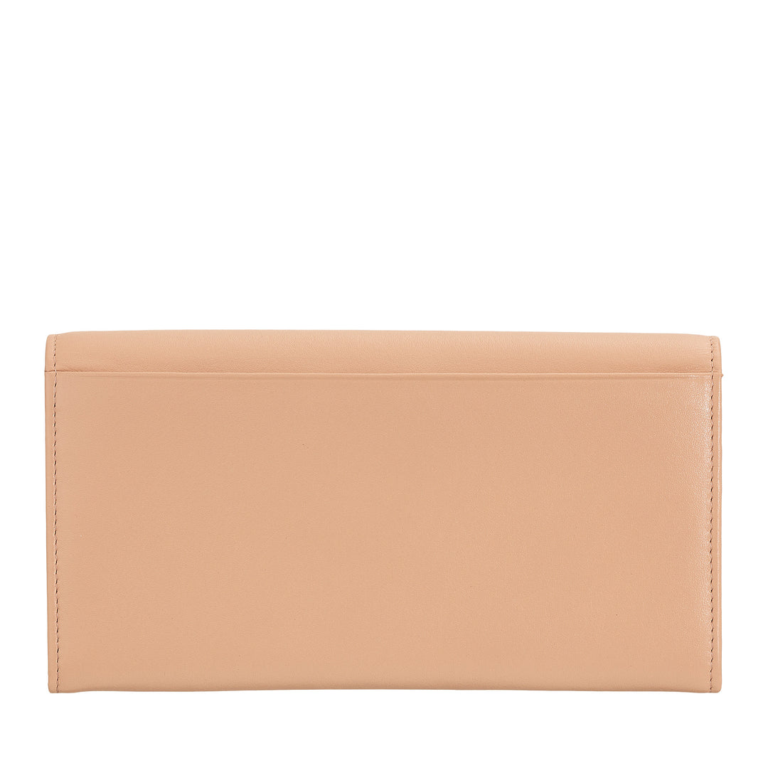 Dudu Women Large World in Colored Leather, Continental Portfolio, Credit Cards Pockets, Hængsel Testers