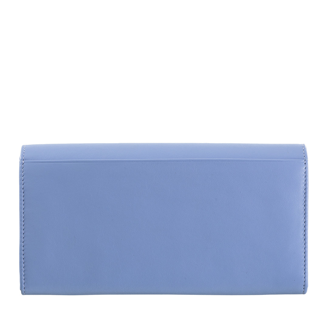 DUDU WOMEN LARGE WORLD IN COLORED LEATHER, Continental portfolio, credit cards pockets, hinge testers