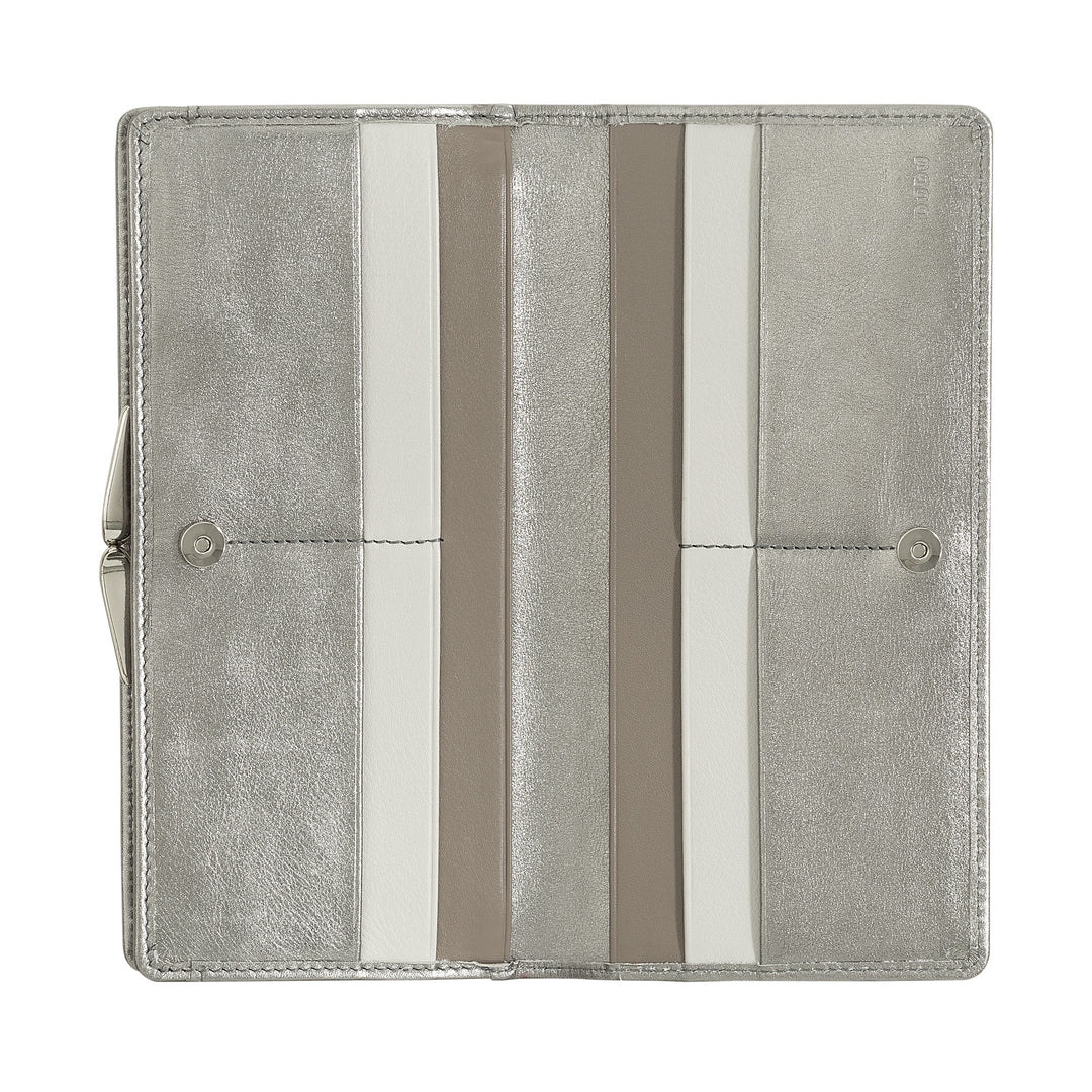 Dudu Women's World True Leather World med RFID -beskyttelse, kreditkortindehaver med Borsellino klik Clac Portamonete, farvede pengesedler