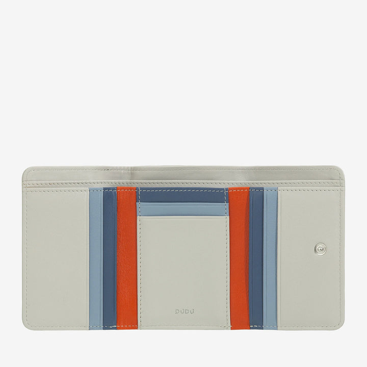DUDU Kleine Damen-Geldbörse aus Leder mit Reißverschluss, Münzbörse – kompaktes Design und Après-Ski-Schriftzug – Geldbörse für Karten und Geldscheine, trendige Mode