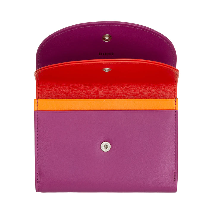 Dudu Kvinder RFID World Walls With Portamone, Color Leave Walls Double Patta Card Card Banknotes