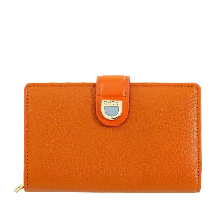 DUDU Damen-Geldbörse aus Leder mit Reißverschluss, Münzbörse und Kartenhalter – elegante und funktionale Damen-Geldbörsen für Karten, Geldscheine und Münzen