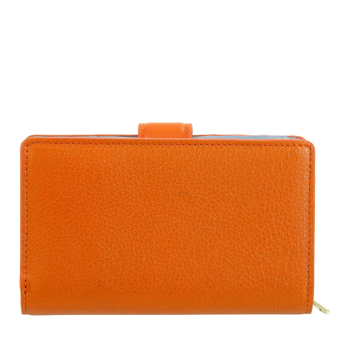 DUDU Damen-Geldbörse aus Leder mit Reißverschluss, Münzbörse und Kartenhalter – elegante und funktionale Damen-Geldbörsen für Karten, Geldscheine und Münzen