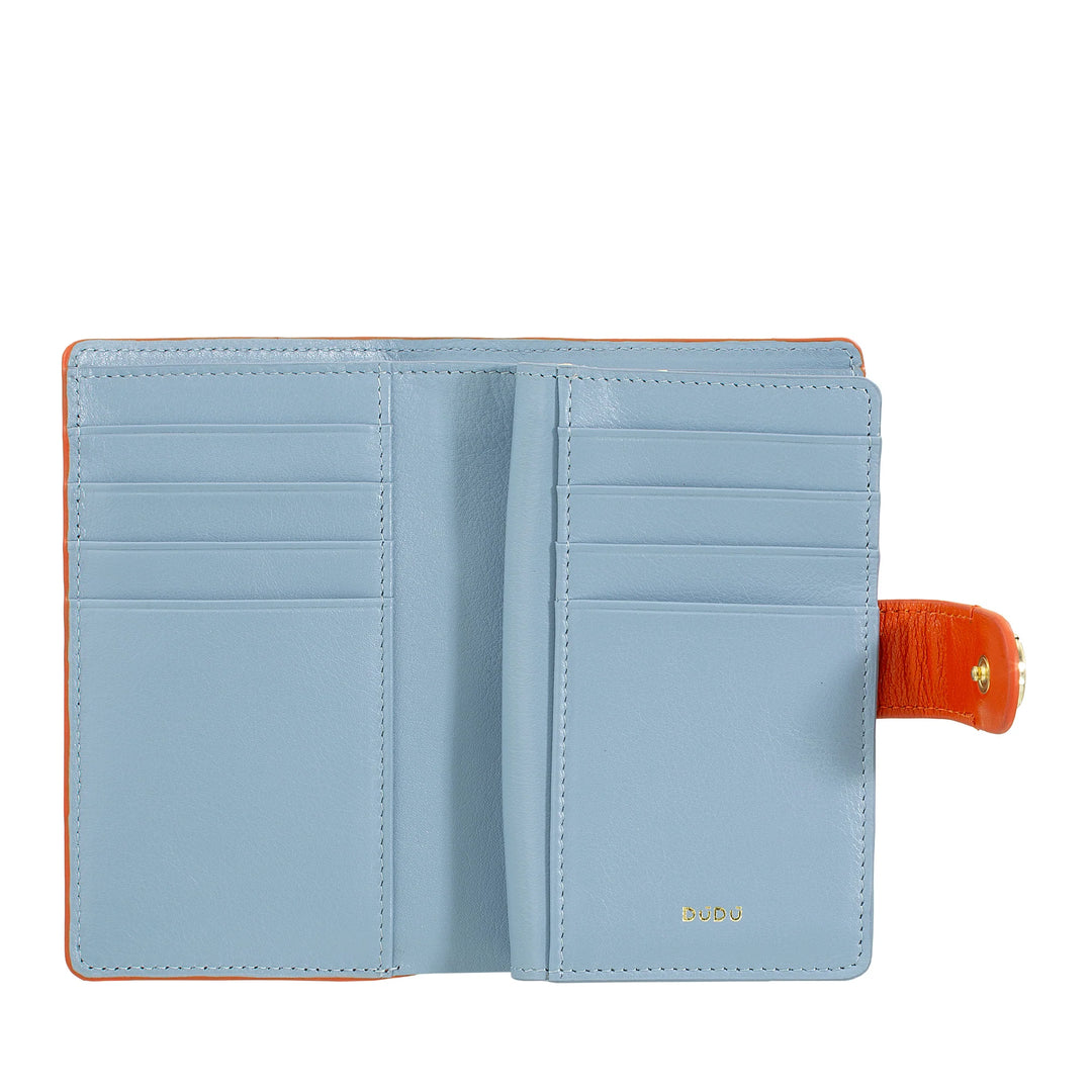 DUDU Damen-Geldbörse aus Leder mit Reißverschluss, Münzbörse und Kartenhalter – elegante und funktionale Damen-Geldbörsen für Karten, Geldscheine und Münzen