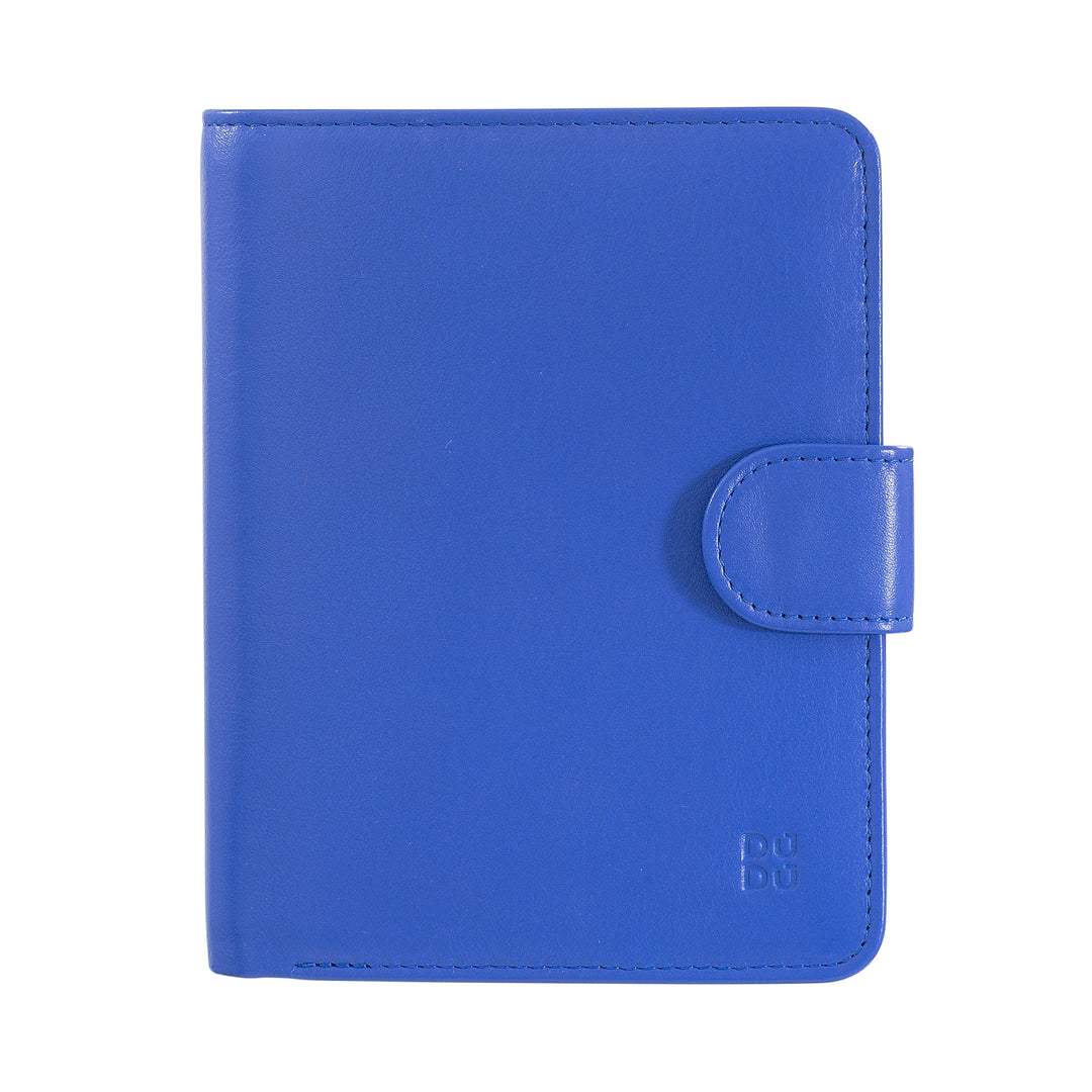 Dudu Women's Women in Soft Leather Colored RFID -blok med Zip Credit Card Holder Doors