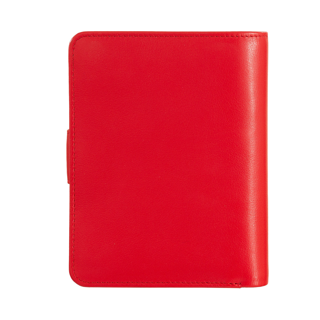 Dudu Women's Women in Soft Leather Colored RFID -blok med Zip Credit Card Holder Doors