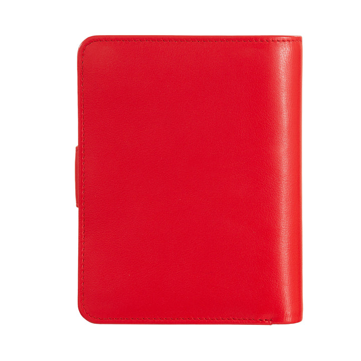 Dudu Women's Women in Soft Leather Colored RFID -blok med Zip Credit Card Holder Doors