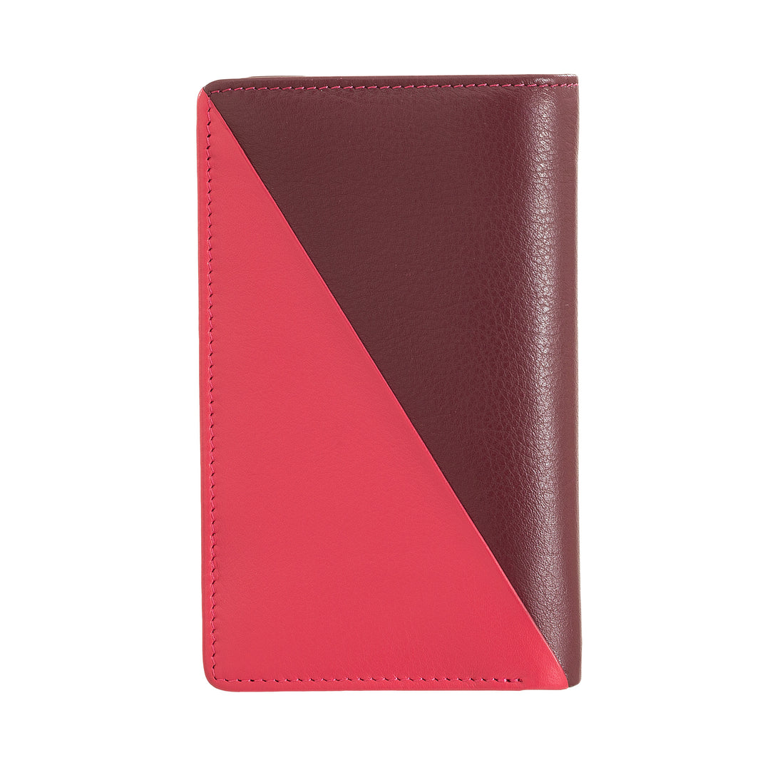 Dudu Coloring Women's Wallet RFID i flerfarvet læder med nøgleholder, kortholderlommer og kort