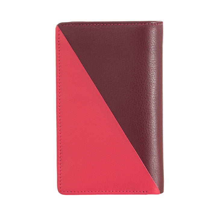 Dudu Coloring Women's Wallet RFID i flerfarvet læder med nøgleholder, kortholderlommer og kort