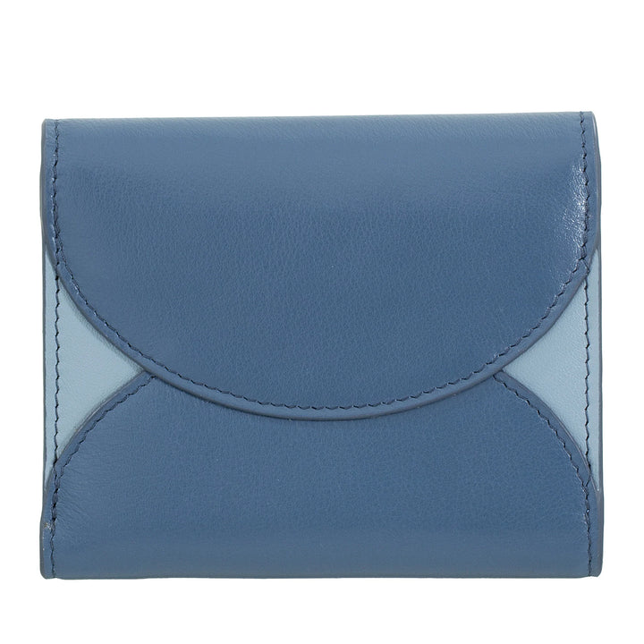DUDU Kleine, kompakte Damen-Geldbörse aus Leder mit Kartenhalter und Münzfach – elegante und geräumige Damen-Geldbörsen aus echtem Leder
