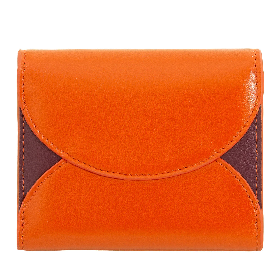 DUDU Kleine, kompakte Damen-Geldbörse aus Leder mit Kartenhalter und Münzfach – elegante und geräumige Damen-Geldbörsen aus echtem Leder