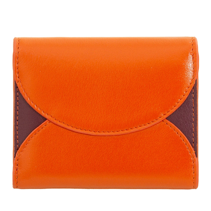 DUDU Kleine, kompakte Damen-Geldbörse aus Leder mit Kartenhalter und Münzfach – elegante und geräumige Damen-Geldbörsen aus echtem Leder
