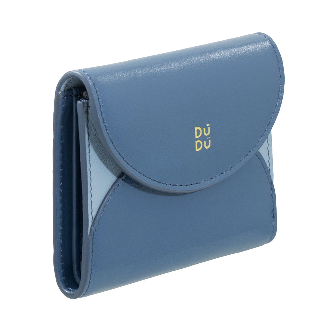 DUDU Kleine, kompakte Damen-Geldbörse aus Leder mit Kartenhalter und Münzfach – elegante und geräumige Damen-Geldbörsen aus echtem Leder