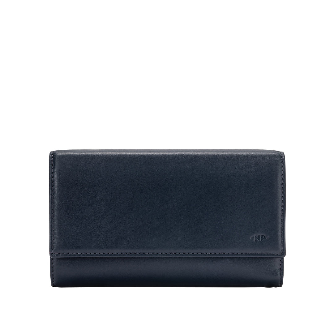 Nuvola leather wallet woman big capacity in real leather multitish leather with credit card holder holder cards