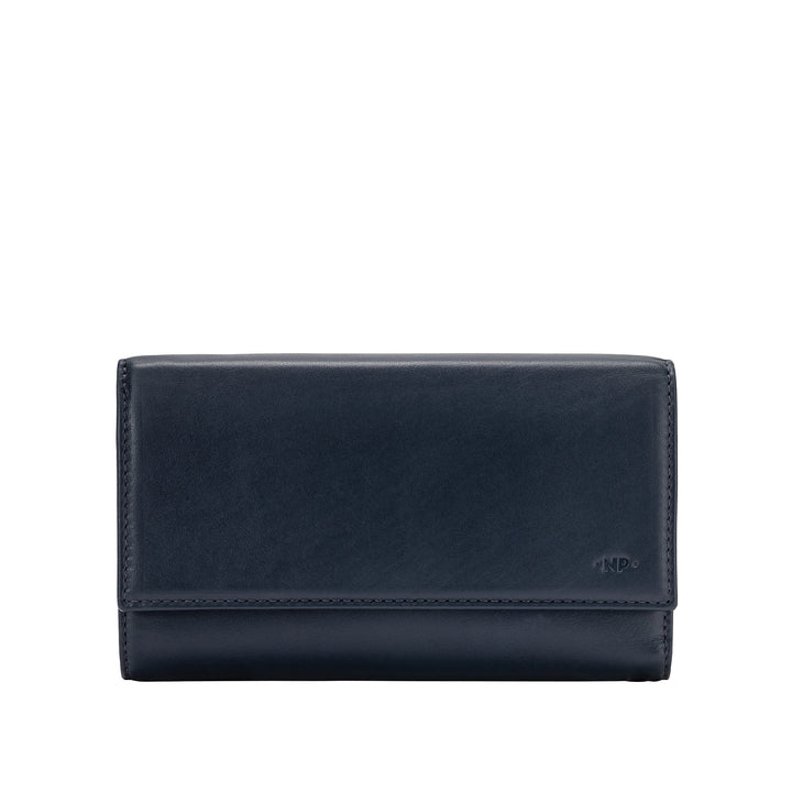 Nuvola leather wallet woman big capacity in real leather multitish leather with credit card holder holder cards